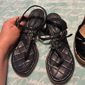 Chanel shoes black  size 35.5